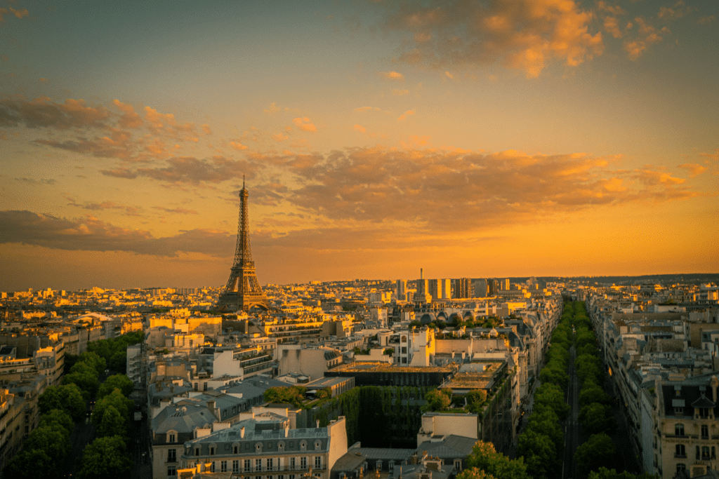 coucher de soleil à Paris